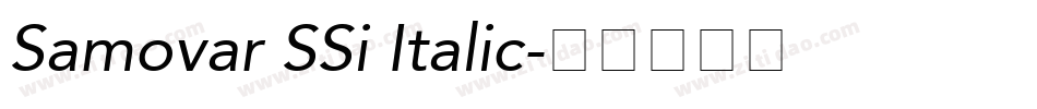 Samovar SSi Italic字体转换